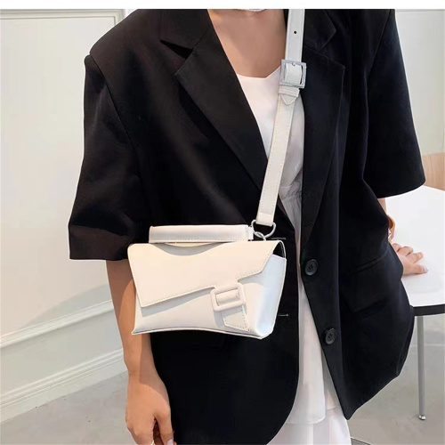 Women's leather irregular design diagonal high-end waist bag