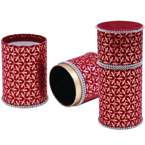 Perfume packaging paper tube with golden logo