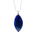 Natural Gemstone Agate Necklace with Silver Chain