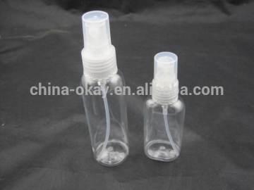 100ml Empty plastic liquid PET mist spray bottle for personal care