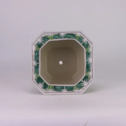 Jingdezhen Hand Painted Antique Bok Choy Square Planter