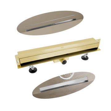 Custom Factory L Shaped 90 Degree Tile Insert Linear Shower Wall Drain with Flange