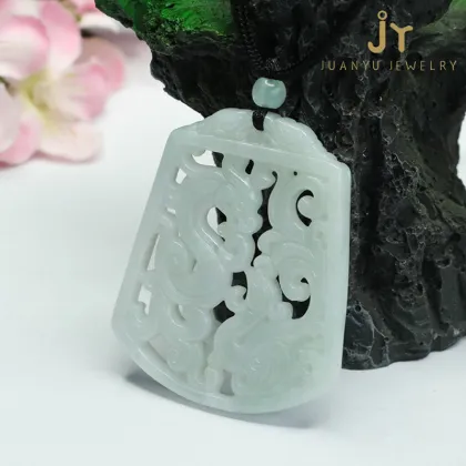 Wholesale Myanmar Jade, Precious Stone Dragon & Phoenix Gemstone Jadeite Pendants: Green Jade Jewelry Collection