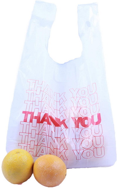 Cheap Clear Plastic Recycled Supermarket Packaging Bag Handle Shopping Grocery Bag