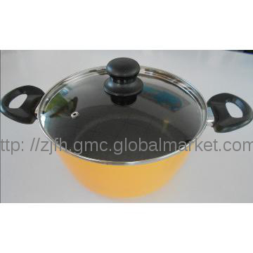 Foged Aluminum marble coating stock pot 2013 new coating