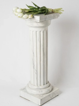 Classic Greek Marble Pedestal Column for Home Decor