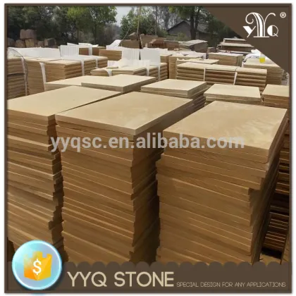 Golden yellow sand stone tile sand stone wall cladding