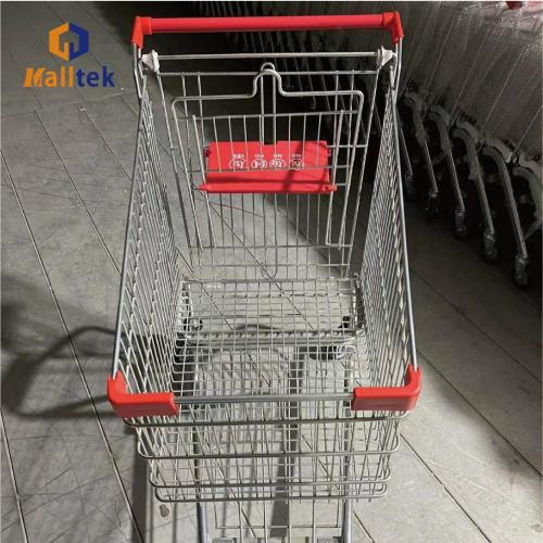 Zinc plated Retail Metal Supermarket Shopping Cart