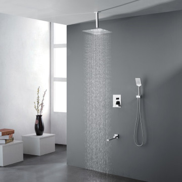 Brass Concealed Shower Waterfall Rain Bathroom Shower Set