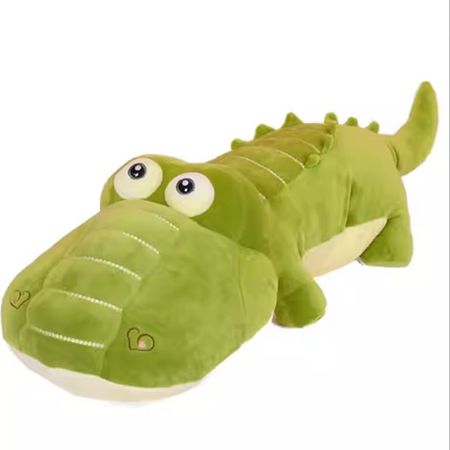 Baby crocodile stuffed animal throw pillow