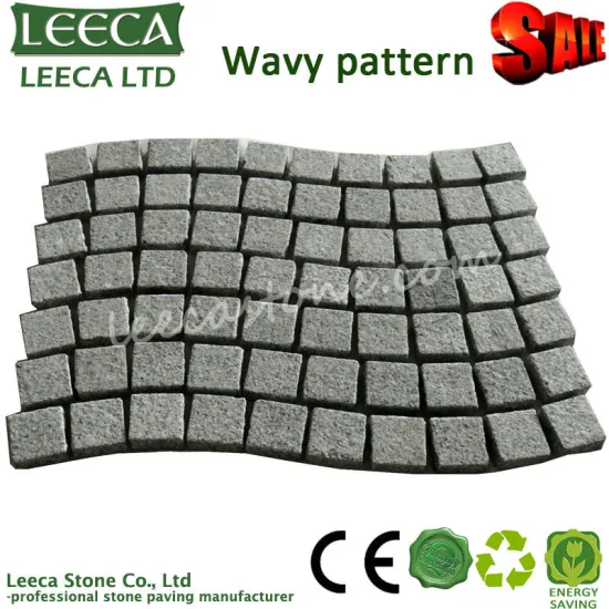 Wave shaped granite paving stone