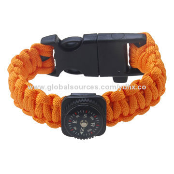 Survival Bracelets, Paracord Fire Starter, Compass