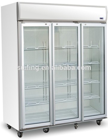 1200L glass door refrigerator, display supermarket refrigerators LG-1200M3F