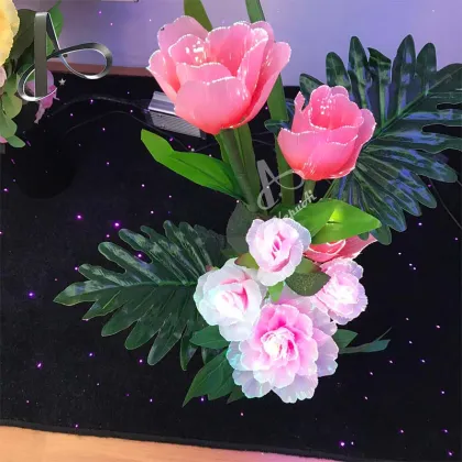 Indoor Decoration LED Lamp Lights with Fiber Optic Flowers