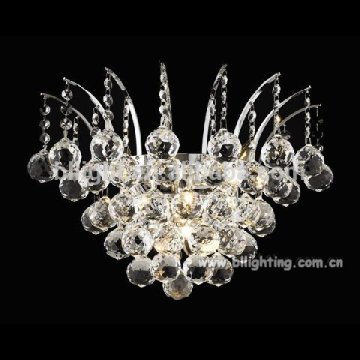 Modern style crystal fancy frosted glass wall lamp