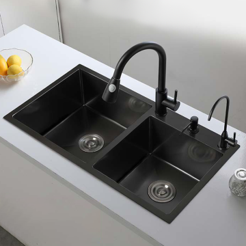 Handmade Modern Undermount Double Bowl Stainless Steel Kitchen Sinks
