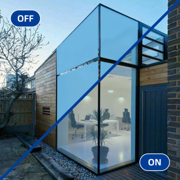 Construction smartfilm in glass protect your privacy