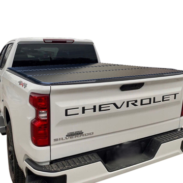 Zolionwil Retractable Hard Tri-Folding Truck Bed Tonneau Cover for GMC Silverado