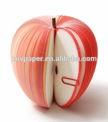 Creative apple shape sticky note use for gifts
