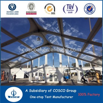 ฝาครอบหลังคาโปร่งใส PVC ประตูกระจกระบบผนังกระจก