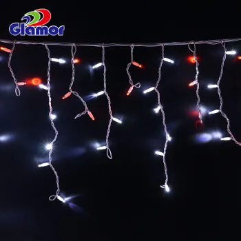 Glamor 2021 White Warm White LED Curtain Icicle Light for Indoor/Outdoor Christmas Decor