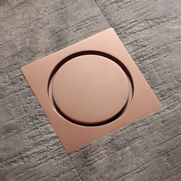 HIDEEP Bathroom Fittings Pure Brass Bathroom Deodorant Rose Gold Floor Drain