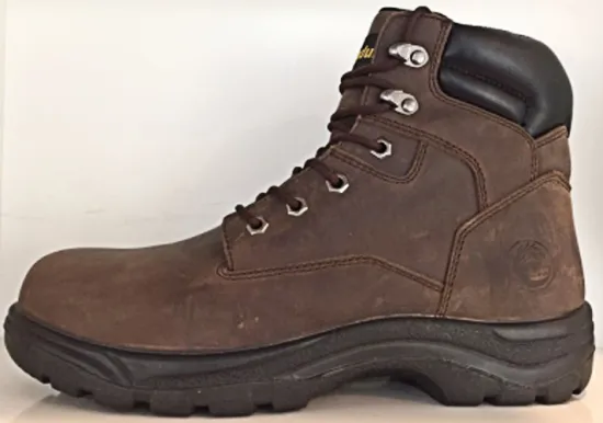 New style crazy horse leather safety boot