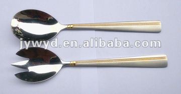 Newly Design Gloden salad spoon and salad fork set