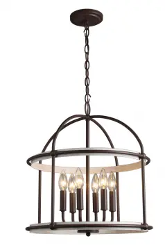 6-Light 15 Inch Indoor Chandelier Pendant