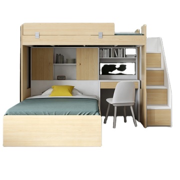 Modern Twin Size Double Deck Wood Bed Furniture for Kids