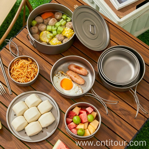 Easy Clean Titanium Stock Pot Outdoor Use