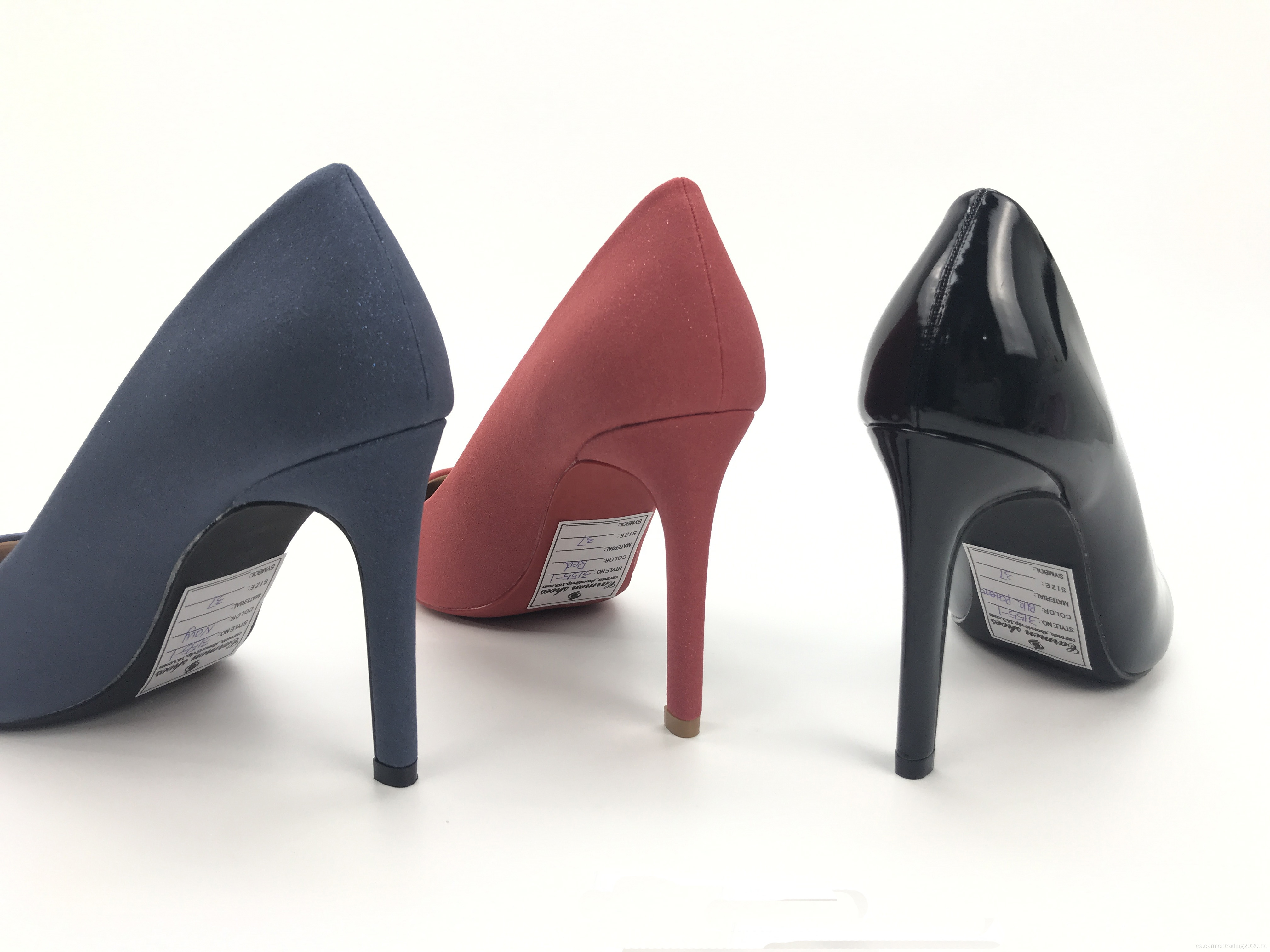 Señoras moda sexy stilettos punta puntiaguda damas gamuza