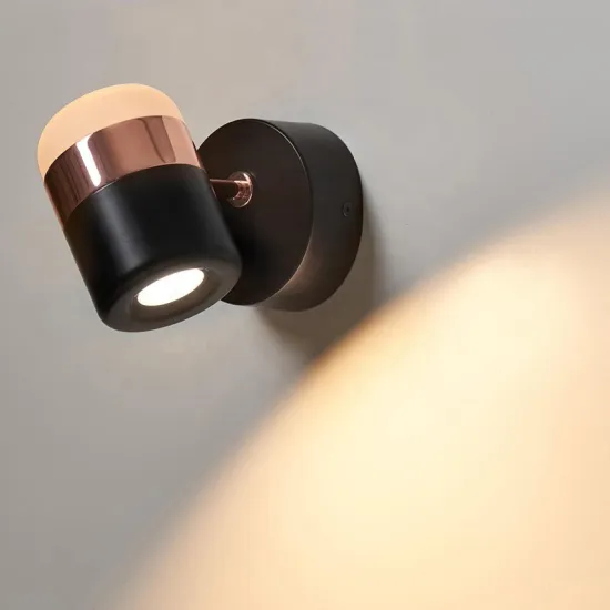 Nordic Rose Gold Wall Sconce Rotating Bedside LED Reading Lamp