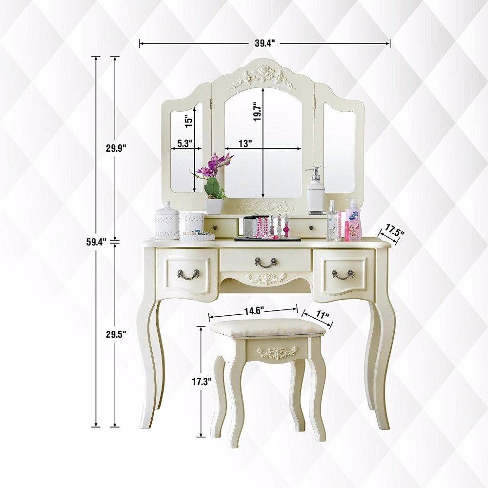 Makeup Table With Mirrors 1 Jpg