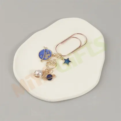 Starry Sky Celestial Metal Enamel Paper Clip Bookmark