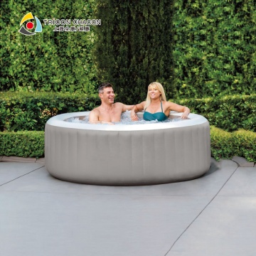 Pool spa per vasca idromassaggio gonfiabile con copertura spa rotonda in PVC Bubble Spa per uso domestico