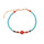 Bracelet Chakra 3MM rondes en perles avec pierres précieuses turquoises pour hommes