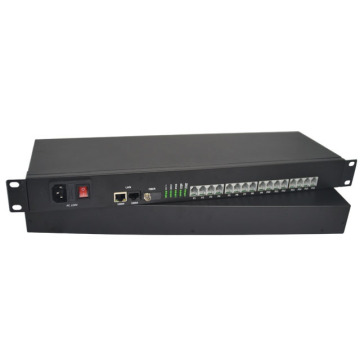 Yunvo 16CH FXS/FXO Phone Mux - Fiber Optic Voice Extender with Ethernet