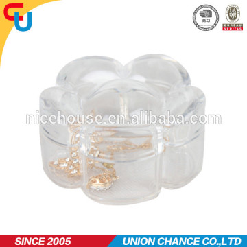 flower shaped girl's beauty acrylic make up organizer