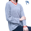 Sweater Wool V-Neck Wanita Klasik