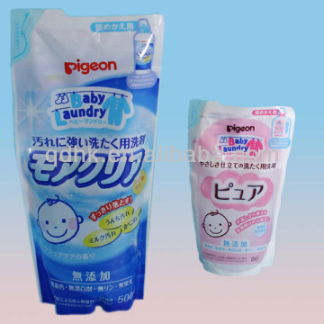 stand up bottom gusset special shape bag for 500ml detergent and softener