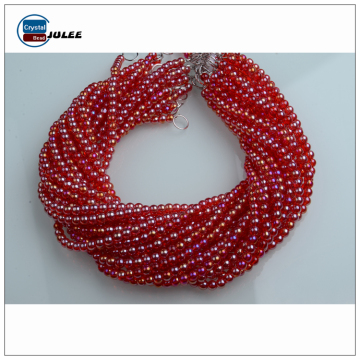 Color ab crystal beads custom design glass beads round crystal for jewelry