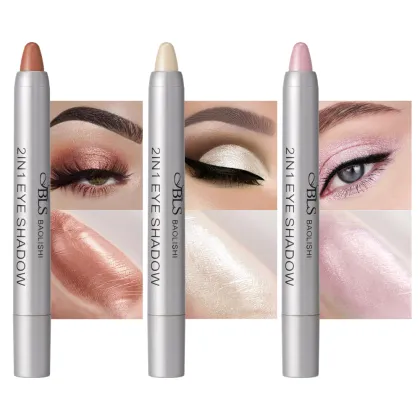 Reusable Eyebrow Seal & Wax Paper Stick Set with Waterproof Eye Shadow Stick