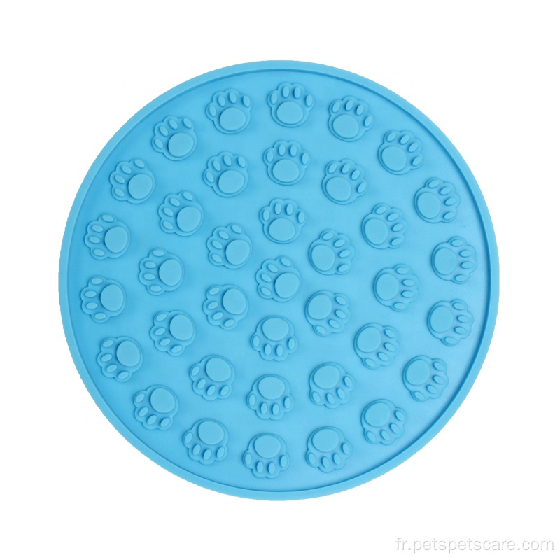 Mat de léchage de chien de compagnie en silicone avec aspiration