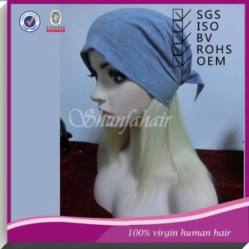 Human hair clip in hair half wig,half wig,synthetic hair half wig