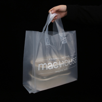 Logo personnalisé Promotionnel Merci sac fourre-tout en plastique togo avec poignée