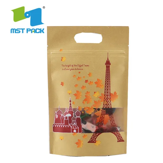Compostable Biodegradable PLA Kraft Paper Bag with Window