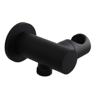 Black Round Shower Head Bracket for Wall Outlet Handheld Shower Spray