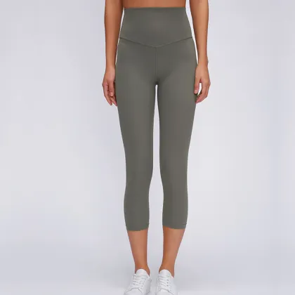 high waisted capri leggings for women