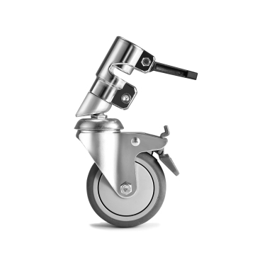 Stainless Steel Studio C-Stand with Brake 360 Universal Casters - Soonpho 3Pack